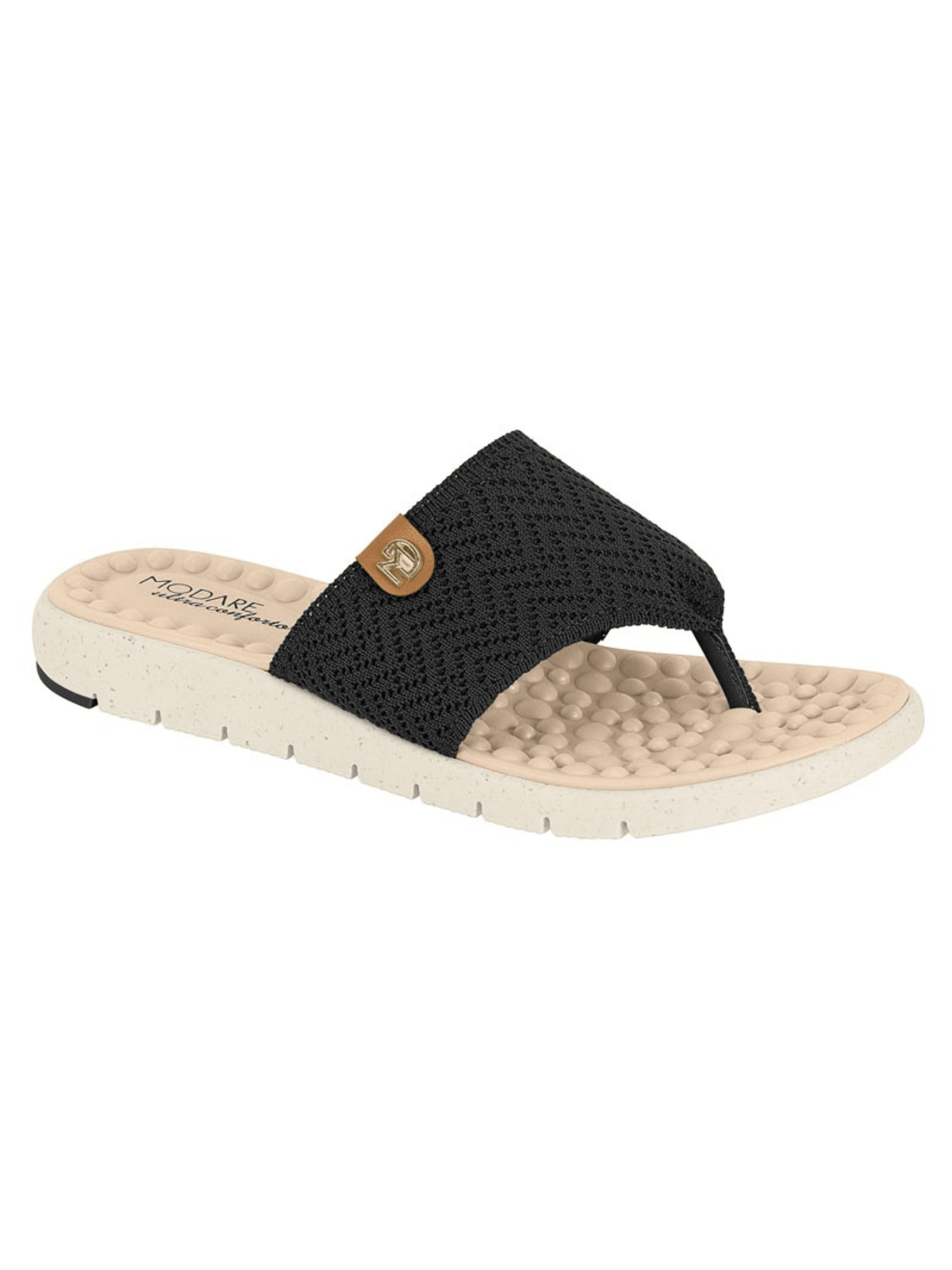 Modare Chinelo Ortopédico Modare Com Esfera Massageadora e Tecido Knit Feminino